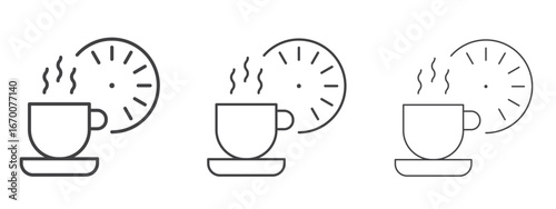 Coffee time icon design, suitable for web, infographics, interface and apps.