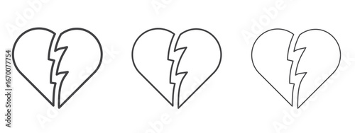 Broken heart icon design, suitable for web, infographics, interface and apps.