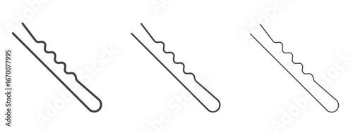Bobby pin icon design, suitable for web, infographics, interface and apps.