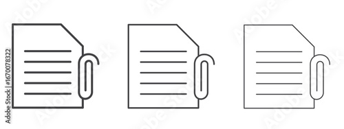 Attach document icon design, suitable for web, infographics, interface and apps.