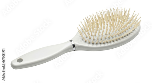 Bild auf Leinwand Isolated White Hair Brush