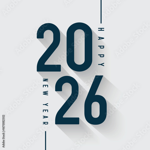 Happy new year 2026 celebration. trendy unique new year 2026 logo design template