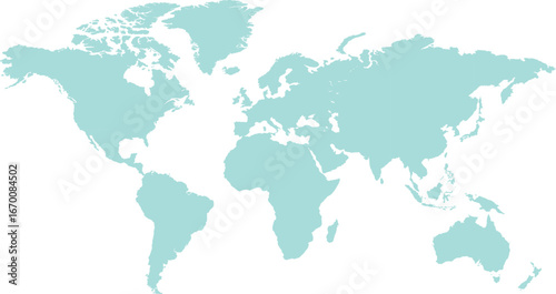 world map on white background