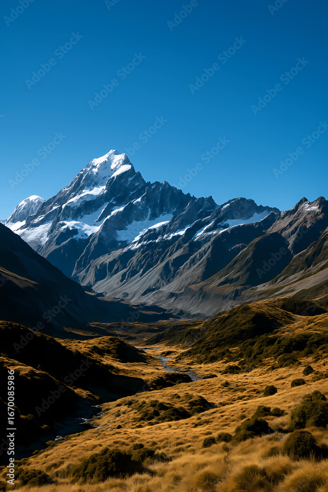 Fototapeta premium sunset in the mountains