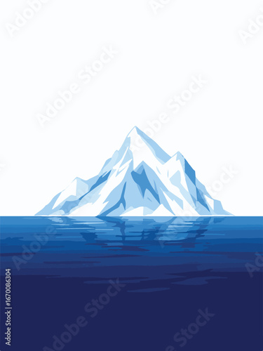 Iceberg Floating in Ocean