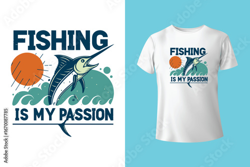 Fishing graphic vactor t shirt design art