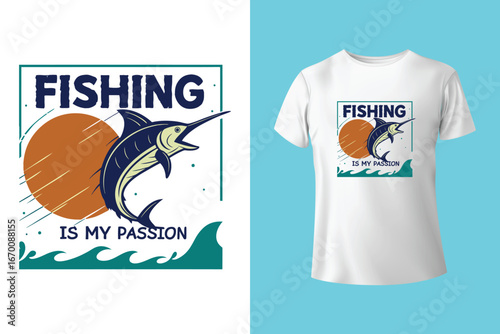 Fishing graphic vactor t shirt design art