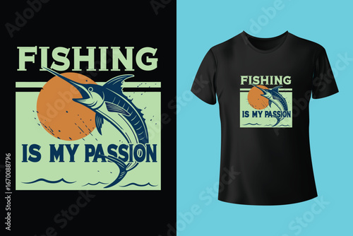 Fishing graphic vactor t shirt design art