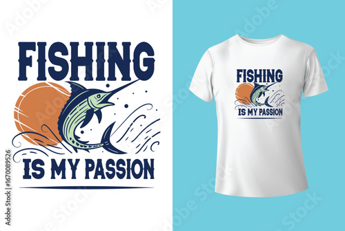 Fishing graphic vactor t shirt design art
