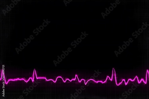 Bright pink pulse wave crosses horizontal canvas, retro neon aesthetic, clean lower third—vibrant, energetic, nostalgic, bold, dynamic, minimal, text-friendly.