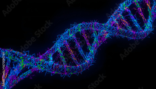 DNA helix on a black background
