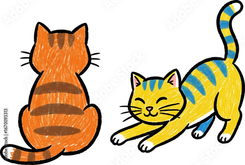 Cat Annoyingly Ignoring a Playful Friend