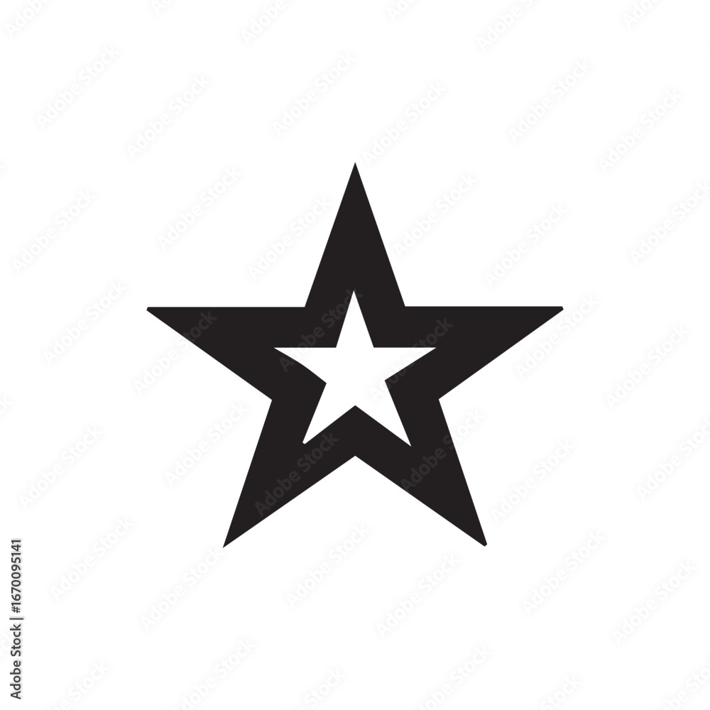 Fototapeta premium silver star on white background