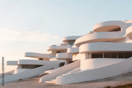 Beach resort architecture sky landscape.