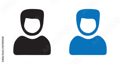 Female avatar icon set showing a classic business attire collar, with one version enclosed in a circle to highlight profile identification
