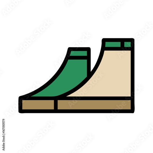 illustration of a skateboard ramp