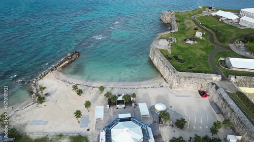 Epic 4K Aerial Drone Footage of Bermuda Coastline with Turquoise Ocean