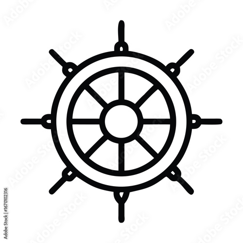 Vector logo template illustration design vector ship boat yacht steer icon