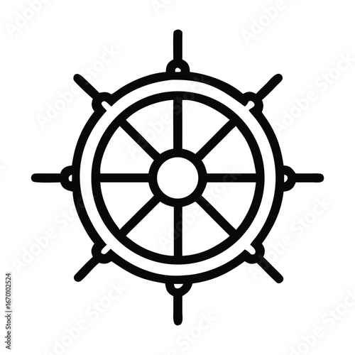 Vector logo template illustration design vector ship boat yacht steer icon