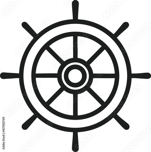 Vector logo template illustration design vector ship boat yacht steer icon