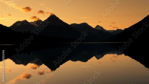 sunset over the mountains