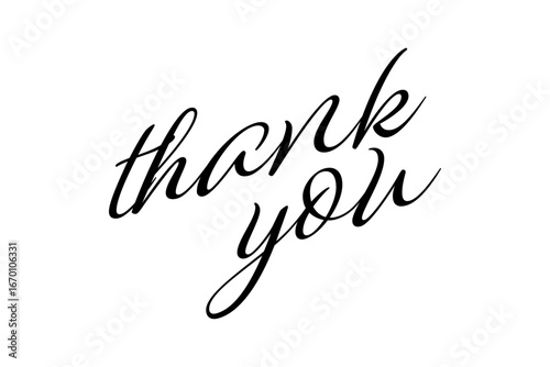 thank you - 手書き風の筆記体で書いたThank You（ありがとう）の文字（カリグラフィー）
