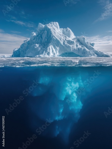 An Over Under View Of An Antarctic Icebergs Hidden Part