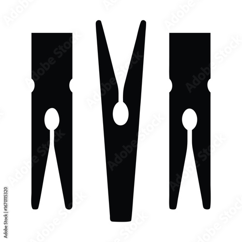 Best premium lothes pegs yellow blue and red color clothes pin vector illustration
