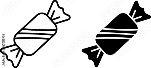 Delightful candy icons offering sweet treat variety for festive designs and promotions