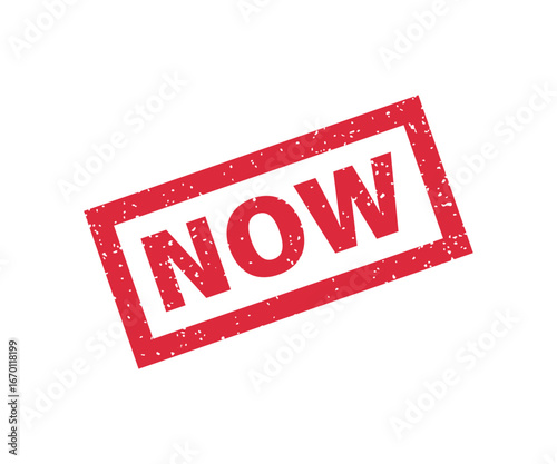 now text rubber stamp grunge vector design isolated on white background