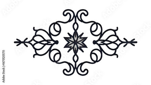 ornamental element vector icon
