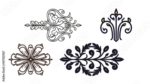 ornamental element vector icon