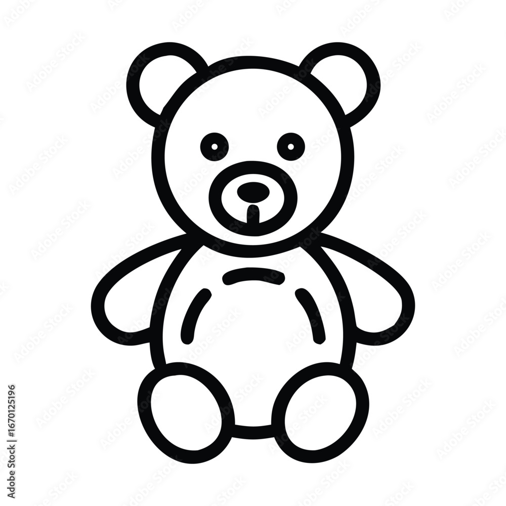 Fototapeta premium Teddy bear icon outline
