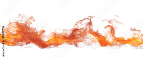 Wallpaper Mural Abstract orange smoke flowing on transparent background isolated on transparent background Torontodigital.ca