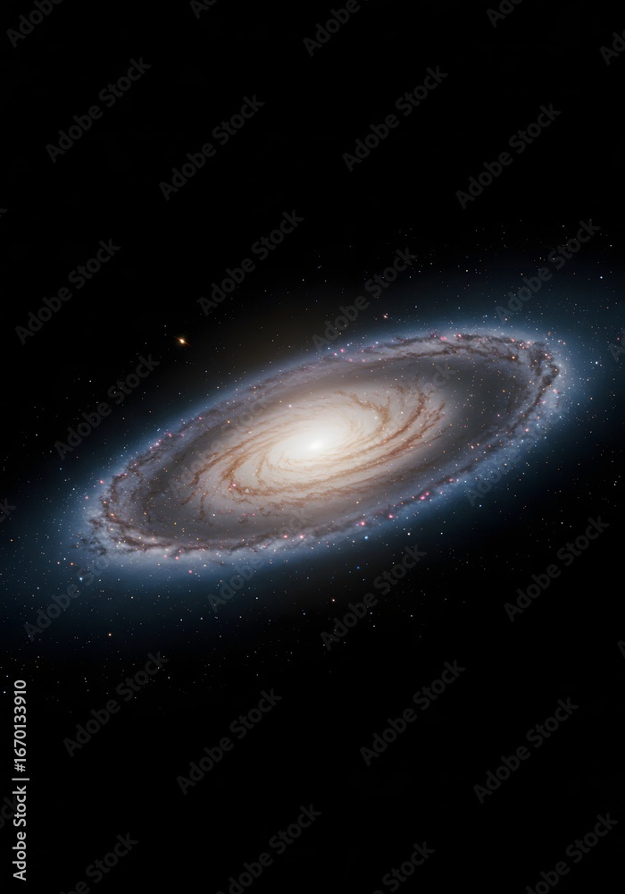 Fototapeta premium Spiral Galaxy in Dark Sky