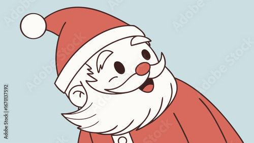 Smiling Santa Claus Illustration.