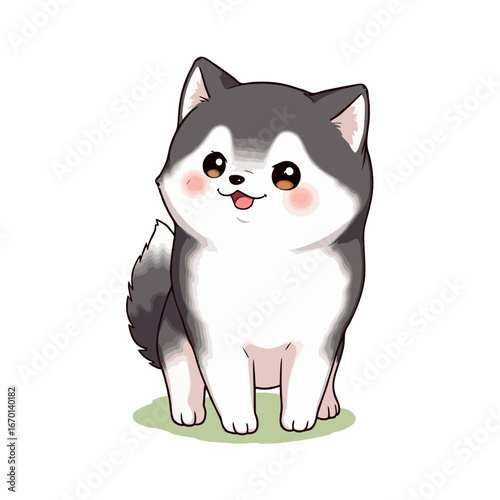Cute Baby Alaskan Malamute Clipart 10