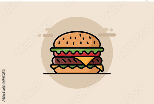burger and fries