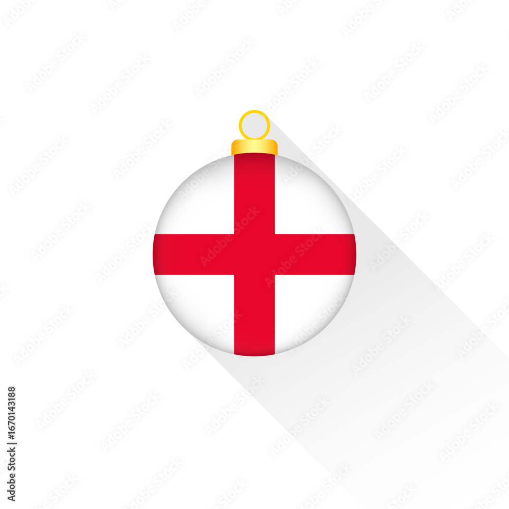 England National Flag Christmas Decoration. England National Flag Christmas Decoration.