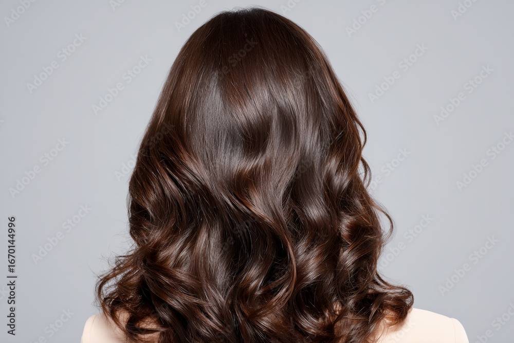 Fototapeta premium Woman with long brown hair.