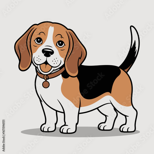 Adorable beagle puppy with big eyes and floppy ears