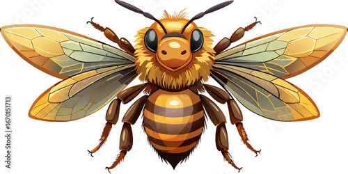 The image of a bee producing nectar into honey which is extraordinary and beneficial for humans, an amazing natural architect when making its nest.
