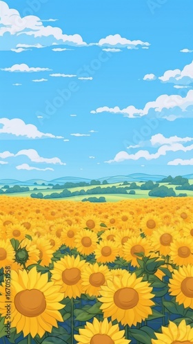 Sunflower field landscape backgrounds outdoors.