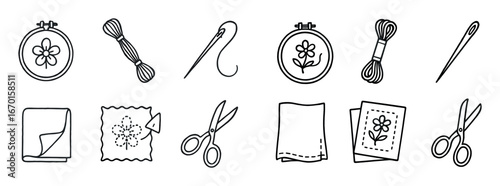 Handicraft Embroidery Icons