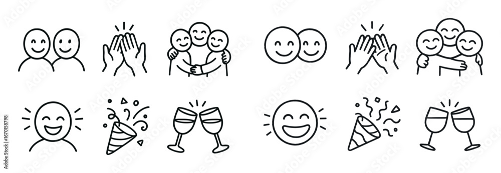 Fototapeta premium Emotional Icons Grid
