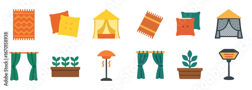 Gazebo Accessories Icons