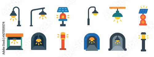 Colorful Road Safety Icons