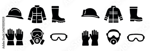 Fire Safety Gear Icons