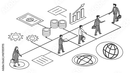 Global Business Strategy Flowchart.