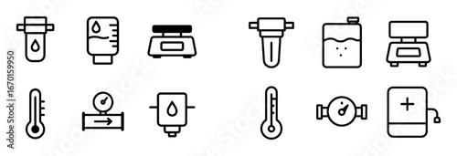 Minimalist Coffee Equipment Icons